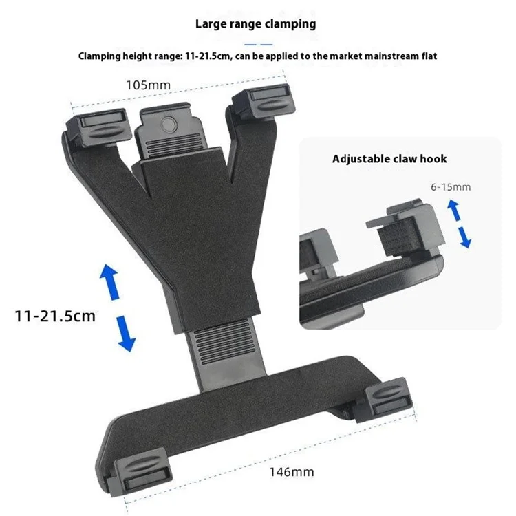 Soporte ajustable para tableta de bicicleta, motocicleta y bicicleta de montaña DEEMOUNT HLD-212 para tabletas de 7 a 10 pulgadas