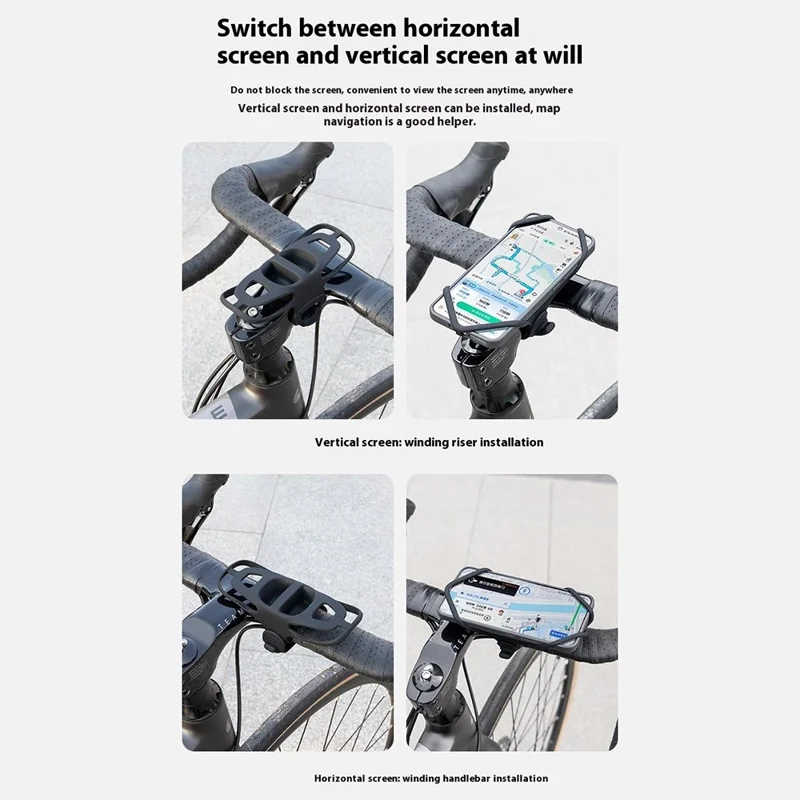 GUB P6 Silicone Phone Holder Bicycle E-Bike Scooter Folding Bike Cellphone Bracket - Pink