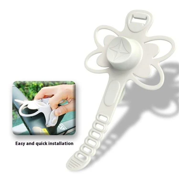 08CN0137 Anti Slip Bicycle Phone Mount Shock Absorbing Silicone Road Bike Cellphone Holder Strap - Black