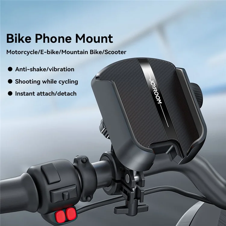 JOYROOM JR-ZS431 Bicycle Handlebar Phone Holder 360 Degree Rotation Cellphone Bracket - Black