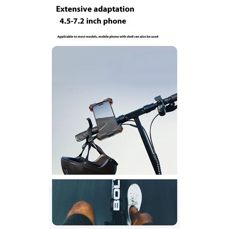 Suporte de Celular H01 para Guidão de Bicicleta, Motocicleta e Bike Elétrica - Antiderrapante e à Prova de Choque para Navegação