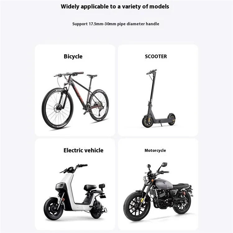 Suporte de Celular H01 para Guidão de Bicicleta, Motocicleta e Bike Elétrica - Antiderrapante e à Prova de Choque para Navegação