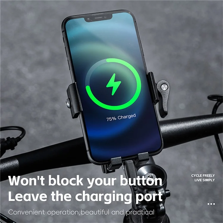 WEST BIKING Велосипедный держатель для телефона с поворотом на 360 градусов, алюминиевый кронштейн для навигации для шоссейного и горного велосипеда - Черный+Красный / Для руля велосипеда