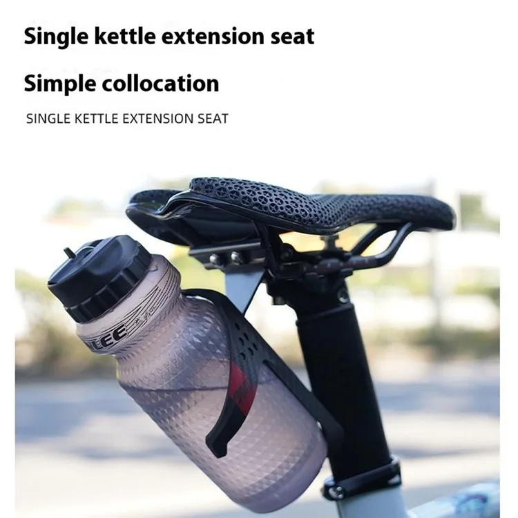 ENLEE Bike Saddle Water Bottle Cage Converter Seat Extender for Mountain Road Bike Bottle Holder Extension - E2511 Single Bottle