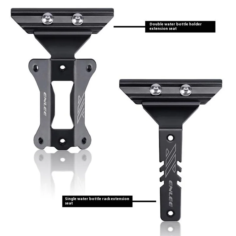 ENLEE Bike Saddle Water Bottle Cage Converter Seat Extender for Mountain Road Bike Bottle Holder Extension - E2511 Single Bottle