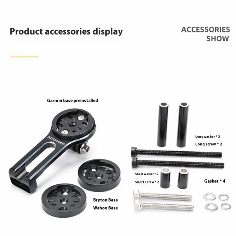 ZOYOSPORTS ZY-305P-1 Bike Computer Mount Aluminum Alloy Extension Bracket for Road Bike TCR PCR LTD Stem