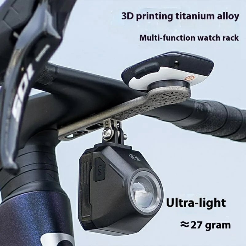 GUB Ti708 Soporte de Ordenador para Bicicleta de Carretera con Manillar Integrado, Fabricado en Titanio Aleación Hueco Impreso en 3D