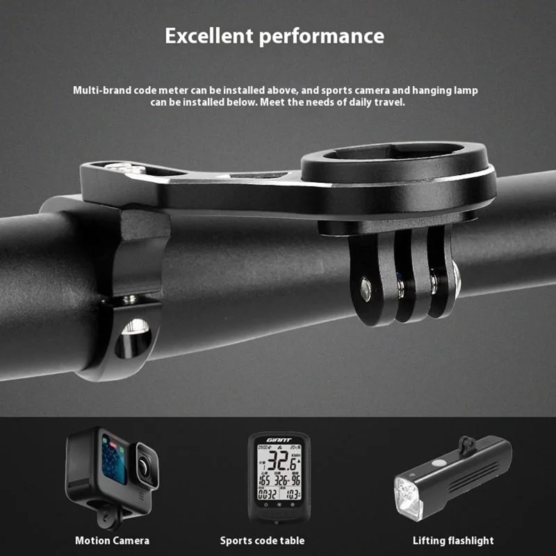 ZOYOSPORTS ZY-F205 Soporte de extensión ajustable para ordenador de bicicleta de aleación de aluminio