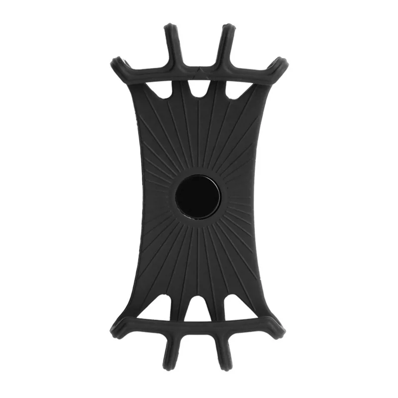 360-Degree Rotatable Phone Holder Bike Mount Non-Detachable Single Row for Outdoor Cycling - Black
