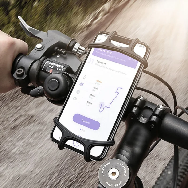 Supporto per Telefono da Bicicletta in Silicone - Supporto Universale per Smartphone da Ciclismo Esterno