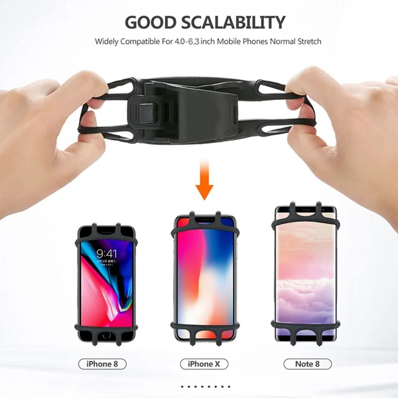 Supporto per Telefono da Bicicletta in Silicone - Supporto Universale per Smartphone da Ciclismo Esterno
