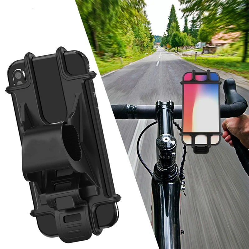 Supporto per Telefono da Bicicletta in Silicone - Supporto Universale per Smartphone da Ciclismo Esterno