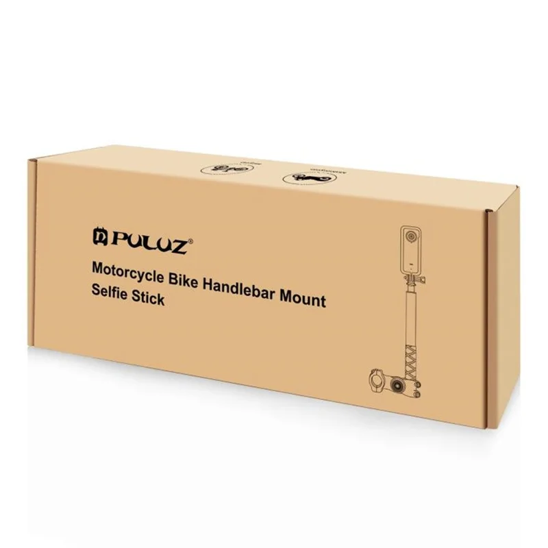 PULUZ PU817 Anti Shake Aluminum Alloy Motorcycle Bike Handlebar Mount Selfie Stick Compatible with Cameras