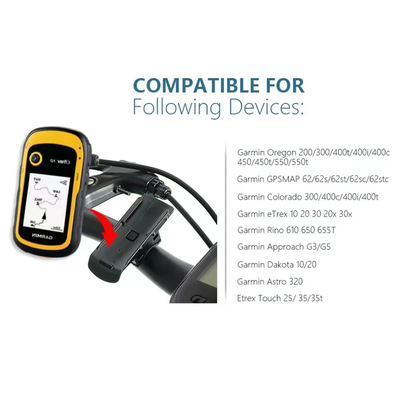 Велосипедный GPS-держатель навигатора для Garmin eTrex 10 / 20 / 30 / 20x / 30x, крепление на руль велосипеда