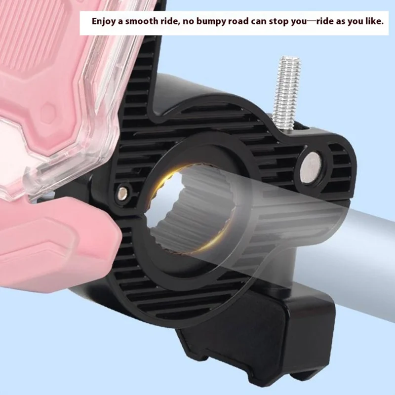 HW-KFM22 Motorcycle Bicycle Rearview Mirror Phone Mount Navigation Holder with Helmet Design Sun Rain Cover - Pink
