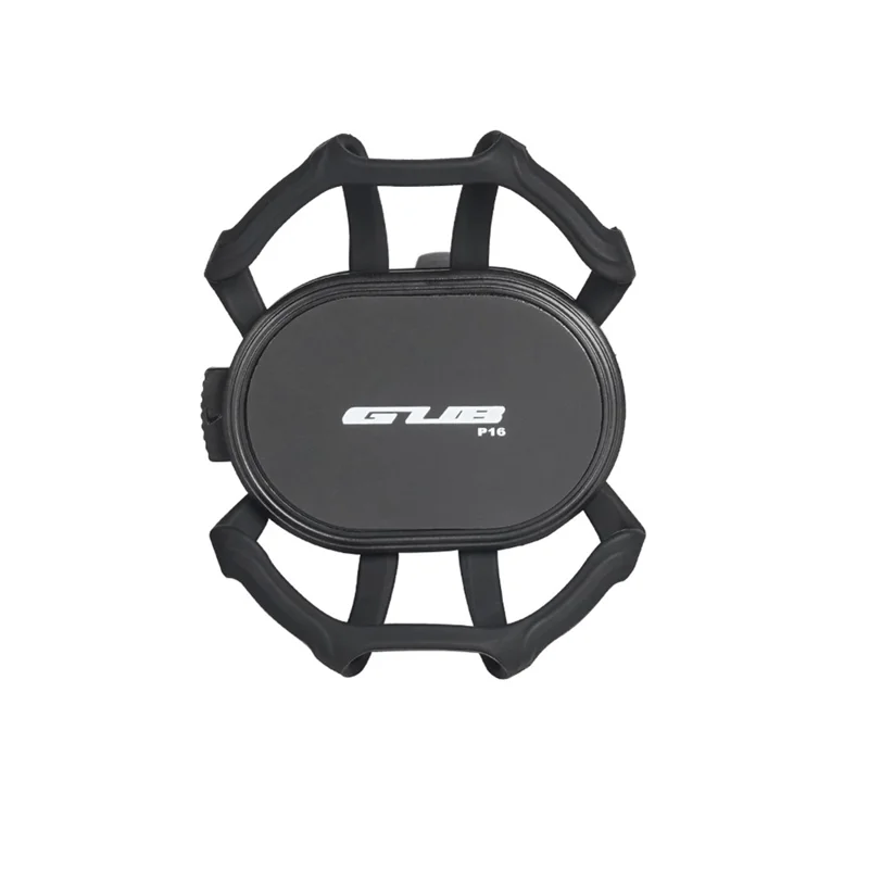 Support de téléphone pour vélo GUB P16 rotatif et amovible en silicone pour vélo, vélo électrique et scooter - Noir
