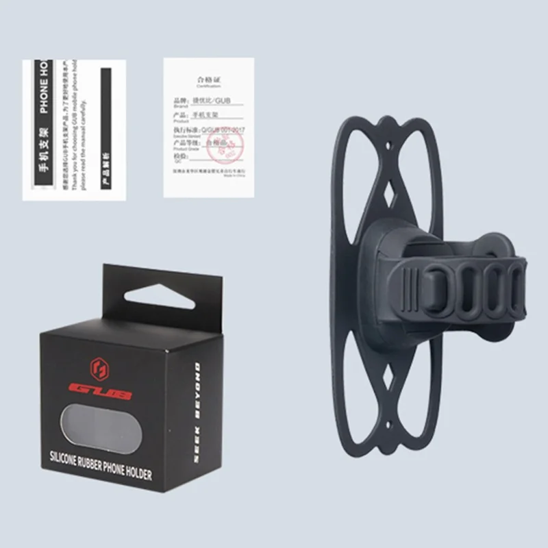 Supporto per telefono in silicone GUB P9 per bicicletta, supporto per manubrio della bicicletta rotante per e-bike, scooter, bicicletta pieghevole