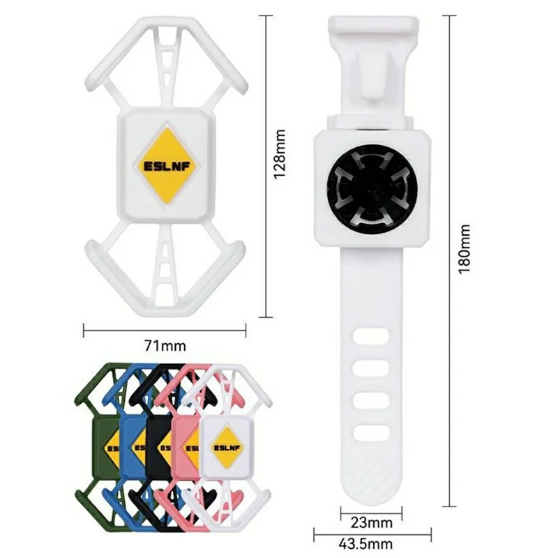 ESLNF 08CN0142 Universal Phone Mount Silicone Quick Release Handlebar Cellphone Holder for Bike Motorcycle - White