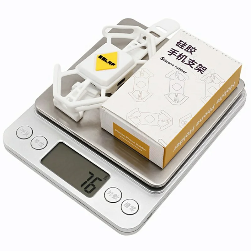 ESLNF 08CN0142 Universal Phone Mount Silicone Quick Release Handlebar Cellphone Holder for Bike Motorcycle - White