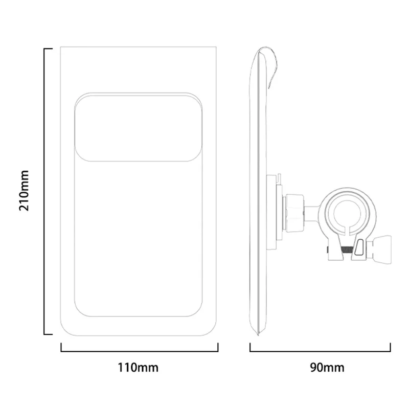 YESIDO C333 360 Degree Rotation Phone Holder Waterproof Bag for Bicycle Electric Bike Handlebar Mount