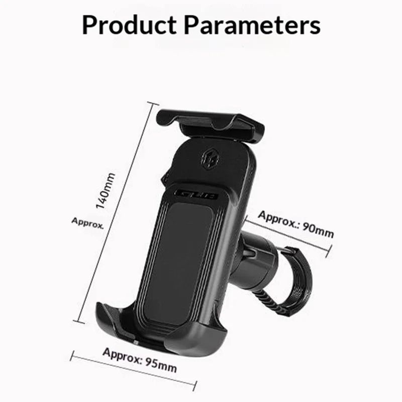 GUB P18 Roteerbare telefoonhouder voor fiets / E-bike / Scooter, schokabsorberend, snelkoppelingshoudertje voor mobiele telefoon