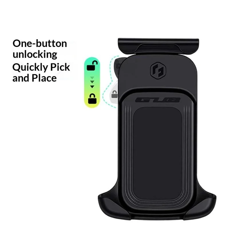 GUB P18 Roteerbare telefoonhouder voor fiets / E-bike / Scooter, schokabsorberend, snelkoppelingshoudertje voor mobiele telefoon