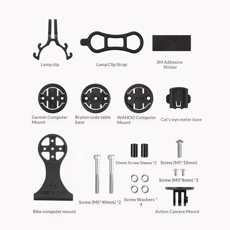 GUB 693 Multifunktions-Carbon-Fahrrad-Computer-Erweiterungshalterung für Garmin Cateye Wahoo Bryton Magene
