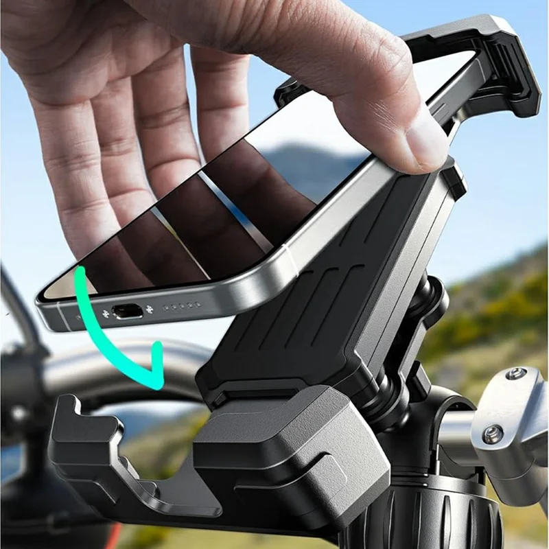 LISEN A701 Bike Phone Mount Shockproof Motorcycle Handlebar Phone Holder for Bicycle Scooter
