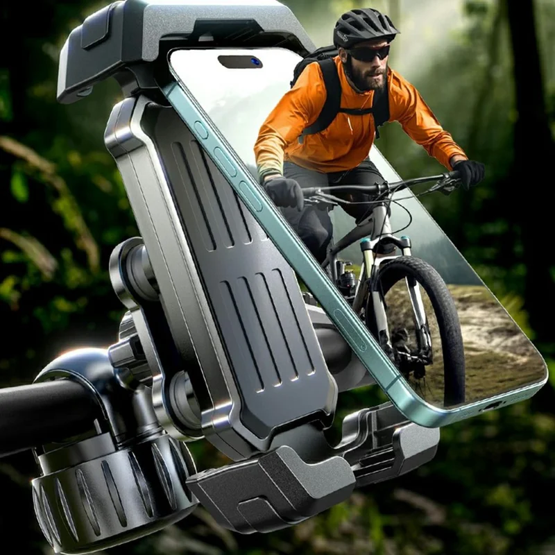 LISEN A701 Bike Phone Mount Shockproof Motorcycle Handlebar Phone Holder for Bicycle Scooter