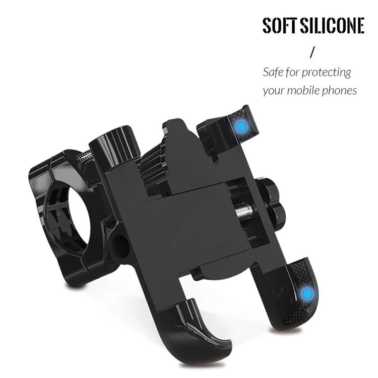 C1 Aluminum Alloy Bike Phone Holder Rotatable Bicycle Handlebar Mount Cellphone Bracket - Gold