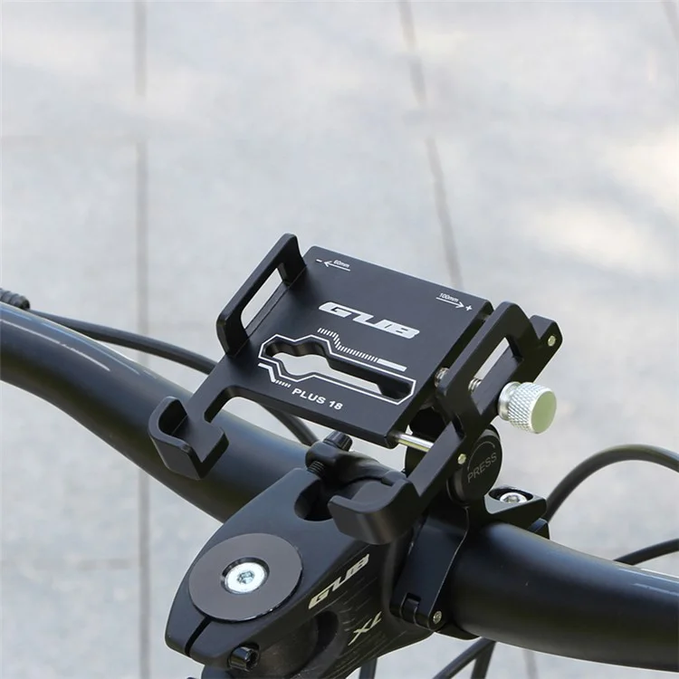Supporto per telefono cellulare in lega di alluminio GUB PLUS 18 da bicicletta, a prova di urto, supporto per telefono elettrico, supporto per telefono da motocicletta