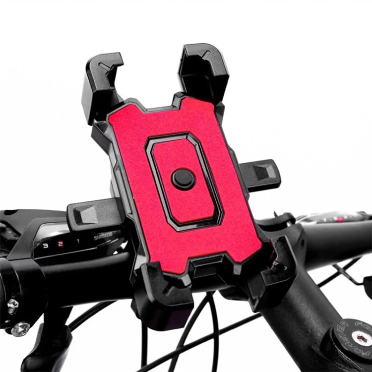 ABS+PC Phone Holder Motorcycle Bike Rearview Mirror Cellphone Mount for 4.8-6.8 inch Mobile Phones - Red