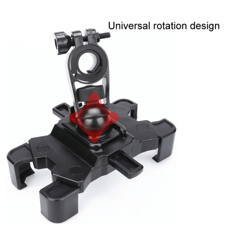 ABS+PC Phone Holder Motorcycle Bike Rearview Mirror Cellphone Mount for 4.8-6.8 inch Mobile Phones - Red