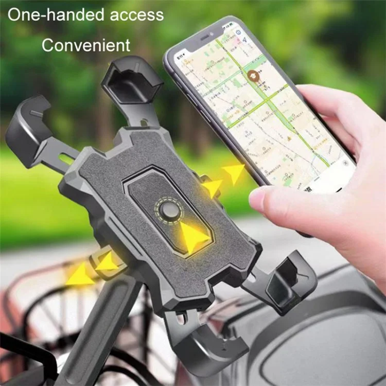 ABS+PC Phone Holder Motorcycle Bike Rearview Mirror Cellphone Mount for 4.8-6.8 inch Mobile Phones - Red
