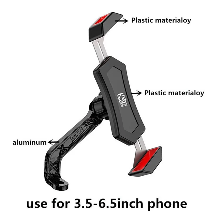 KEWING M12 Suporte de Telefone Celular para Bicicleta Motocicleta - Tipo Retrovisor