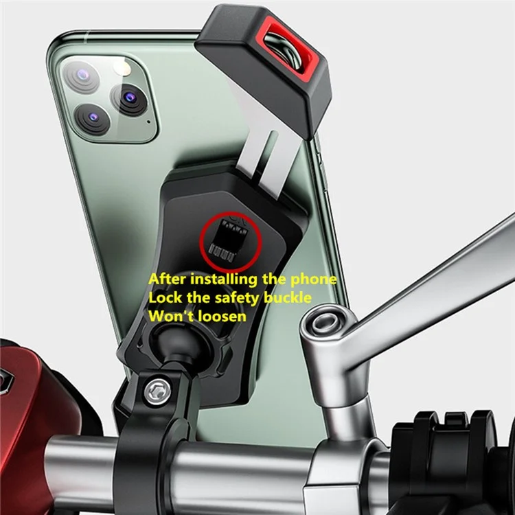 KEWING M12 Suporte de Telefone Celular para Bicicleta Motocicleta - Tipo Retrovisor