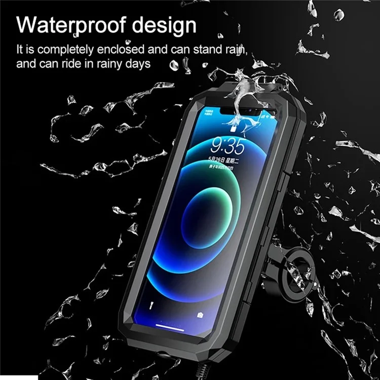KEWIG M18L Water Resistant Bike Phone Case Touch Screen Motorcycle Rear-View Mirror Phone Holder, Size L