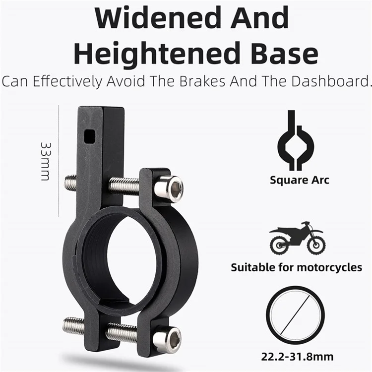 WEST BIKING YP0715066 Держатель для телефона на велосипедный руль, алюминиевый сплав, кронштейн для мобильного телефона - черный