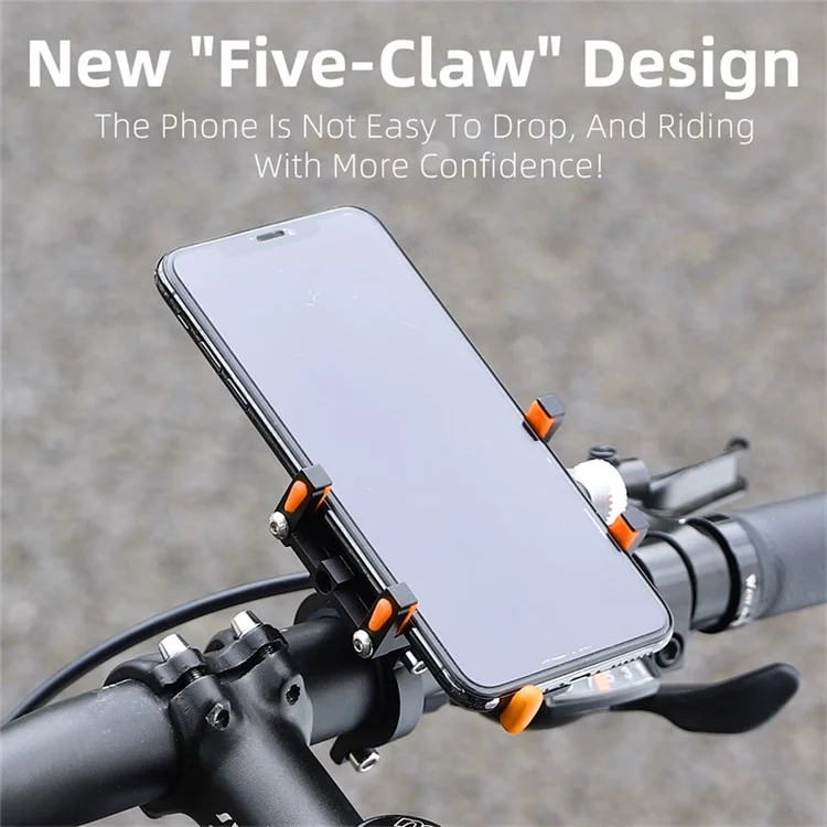 WEST BIKING YP0715066 Держатель для телефона на велосипедный руль, алюминиевый сплав, кронштейн для мобильного телефона - черный