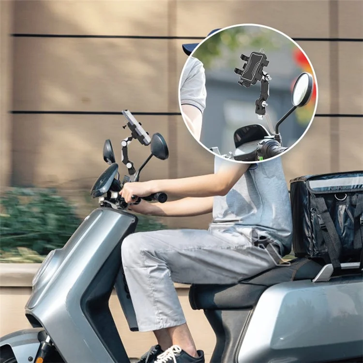 MT2301 Bike Phone Holder Bicycle Quick Release Phone Mount 360 Degree Rotating Handlebar Phone Bracket