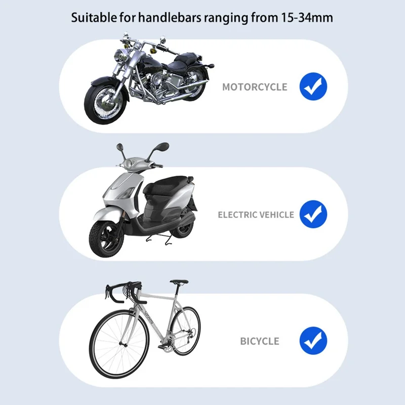 Electric Bike Motorcycle Handlebar  /  Rearview Mirror Mount Mobile Phone Holder Navigation Bracket - Handlebar Mount  /  Red