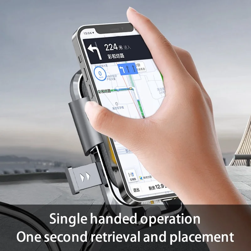 Electric Bike Motorcycle Handlebar  /  Rearview Mirror Mount Mobile Phone Holder Navigation Bracket - Handlebar Mount  /  Red