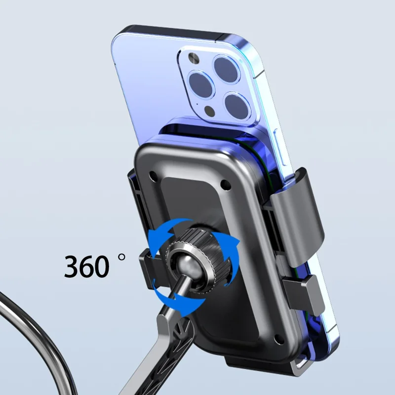 Electric Bike Motorcycle Handlebar  /  Rearview Mirror Mount Mobile Phone Holder Navigation Bracket - Handlebar Mount  /  Red