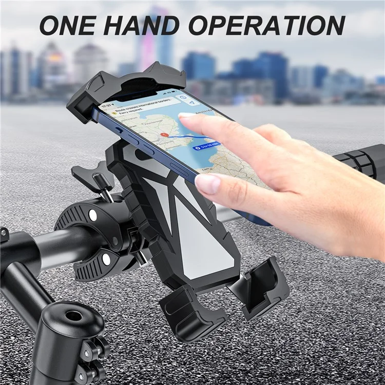 L101+M011 Bicycle Handlebar Phone Holder E-Bike Motorcycle Fixed Phone Mount for Cycling - Multi-color