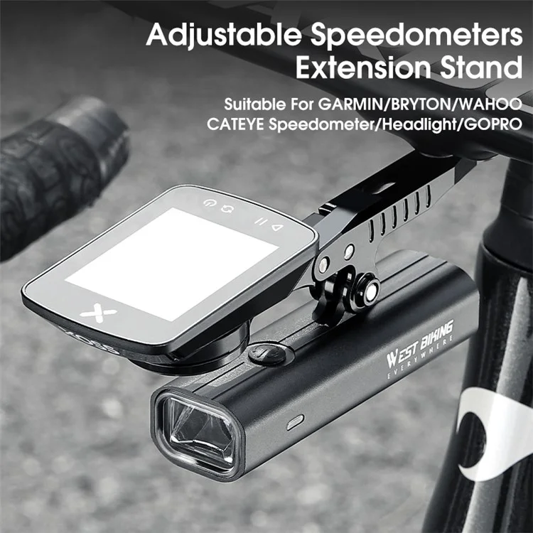 WEST BIKING YP0719356 Велосипедный компьютер Держатель Алюминиевый сплав Циклинг Спидометр Велосипедная рукоятка Кронштейн