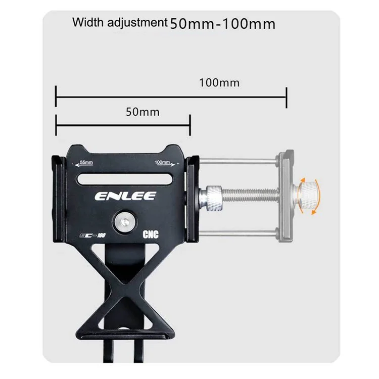 ENLEE SC-100 Suporte para Telefone de Bicicleta de Estrada MTB Haste do Guidão em Liga de Alumínio 