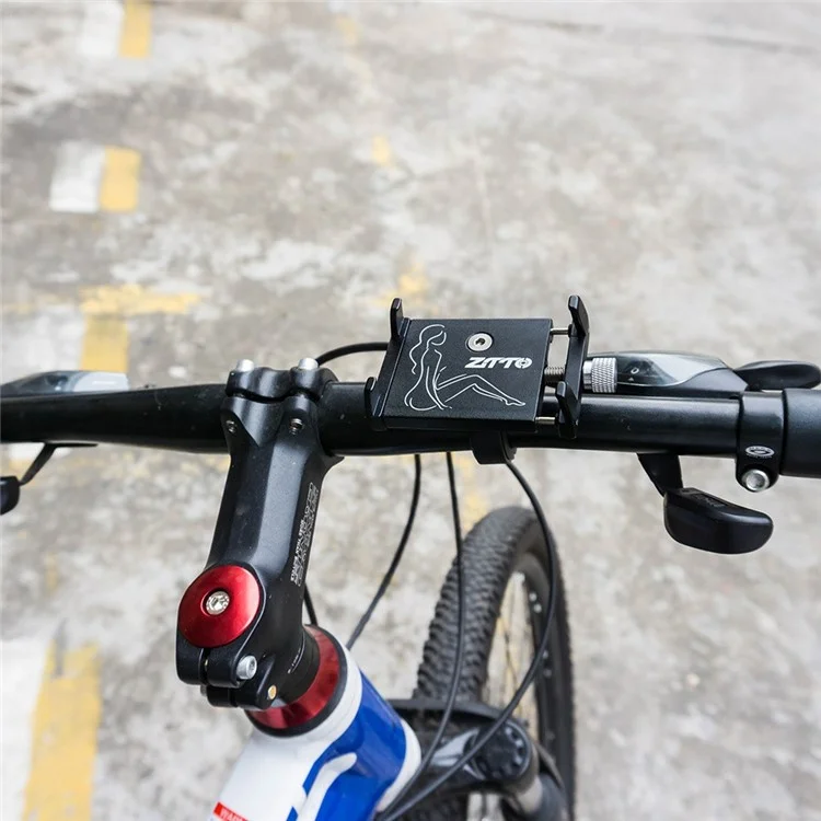 ZTTO Z91 MTB Bike Phone Holder Aluminum Alloy Bicycle Handlebar Mount Cellphone Bracket - Red