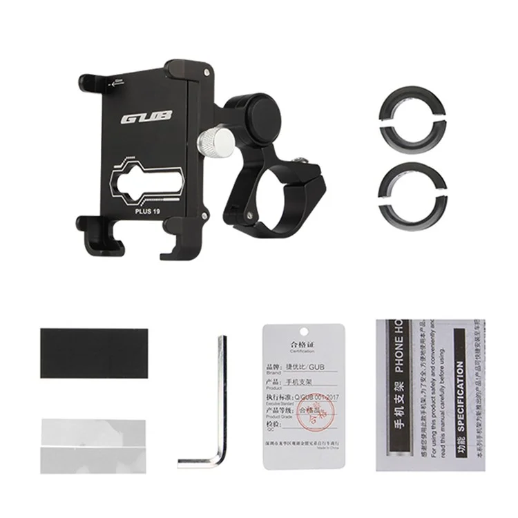 GUB PLUS 19 Adjustable Angle Aluminum Alloy Bicycle Handlebar Mount Phone Holder