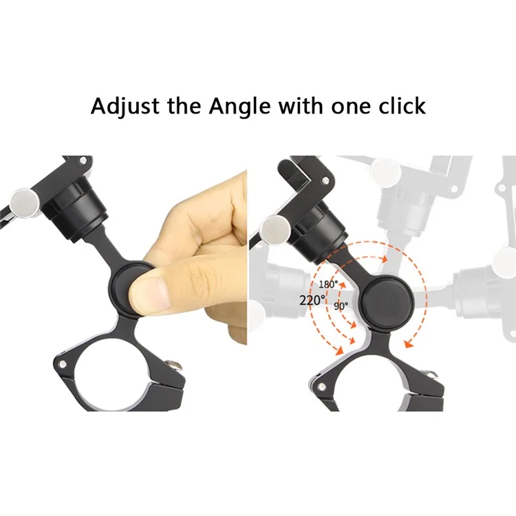 GUB PLUS 19 Adjustable Angle Aluminum Alloy Bicycle Handlebar Mount Phone Holder