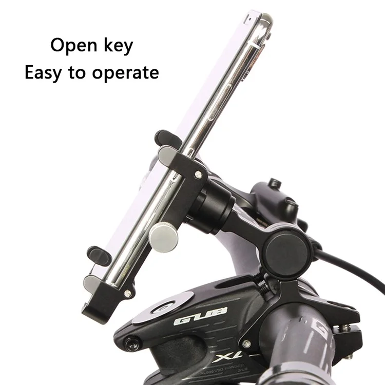 GUB PLUS 19 Adjustable Angle Aluminum Alloy Bicycle Handlebar Mount Phone Holder